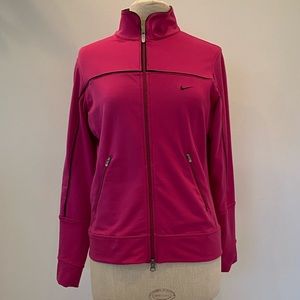Nike Womens Hot Pink Full Zip Jacket / Track Jacket / Size M / Dri Fit